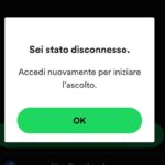 Spotify Account Disconnesso