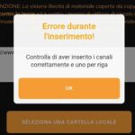 Vezie Errore durante Inserimento