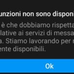 Alcune funzionalita non sono disponibili Instagram e Messenger