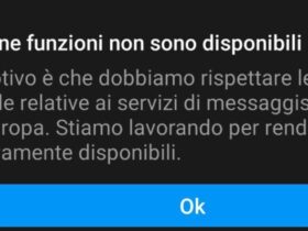 Alcune funzionalita non sono disponibili Instagram e Messenger
