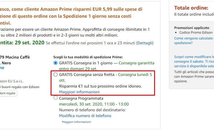 Amazon Consegna Senza Fretta