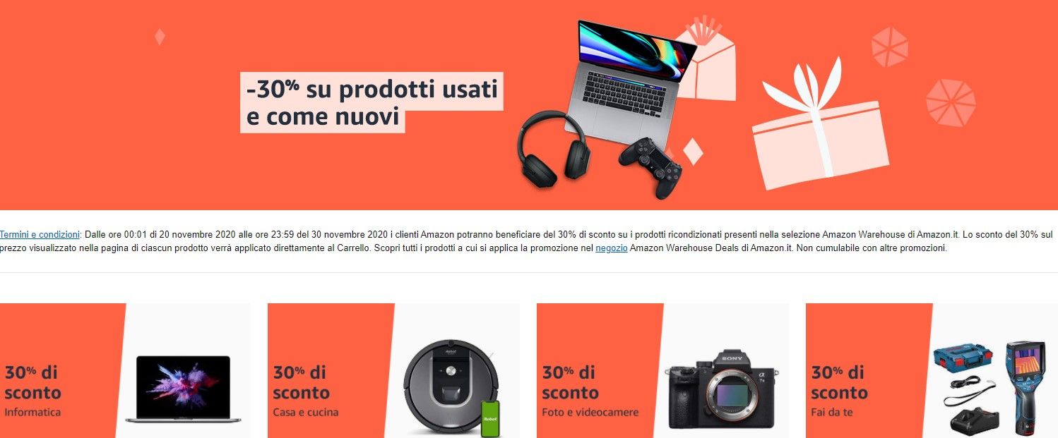 Amazon Warehouse 30 di Sconto
