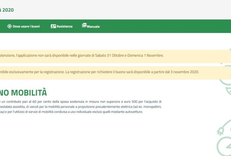 Buono Mobilita 2020