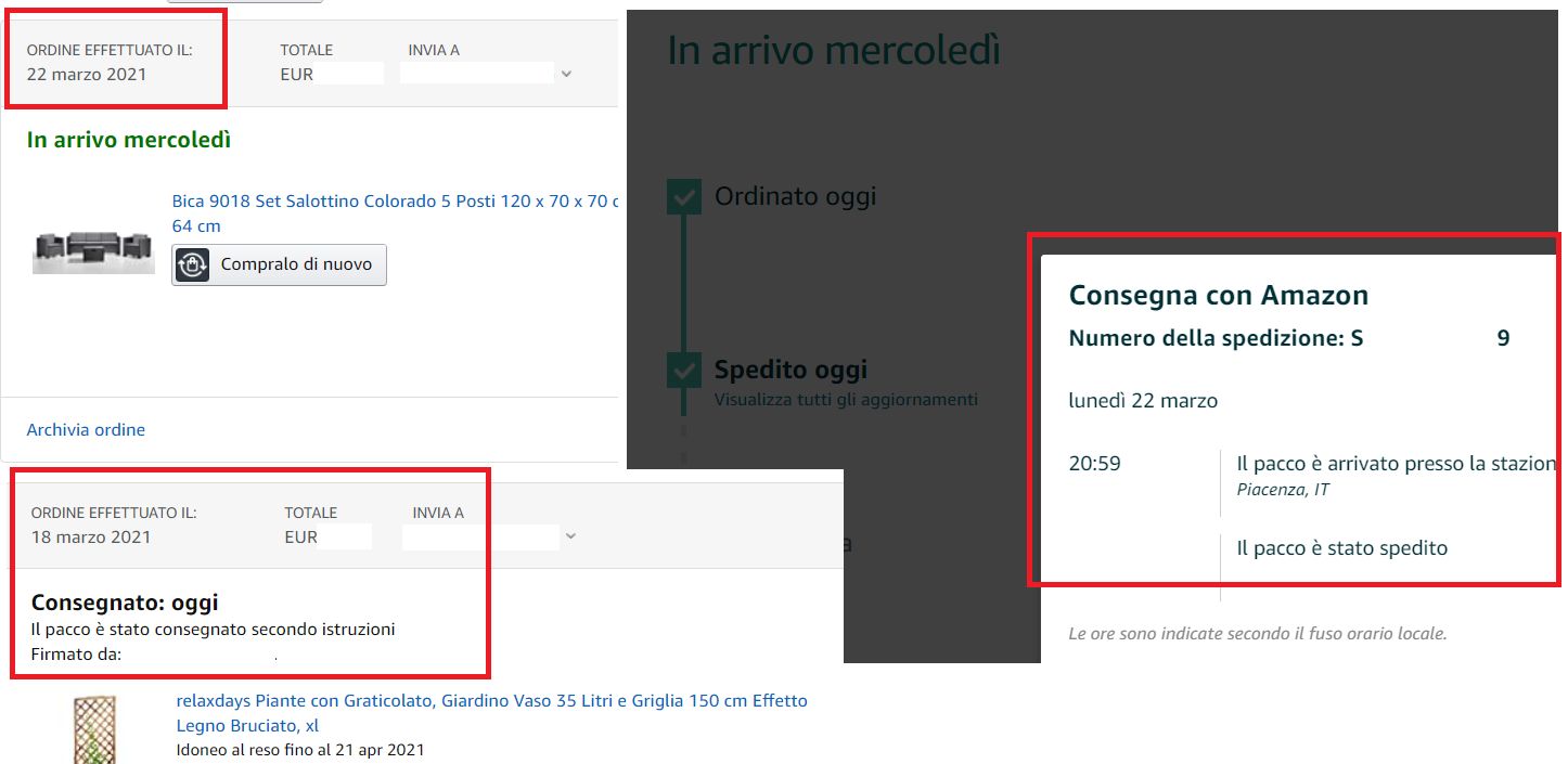 Consegne Amazon 22 marzo