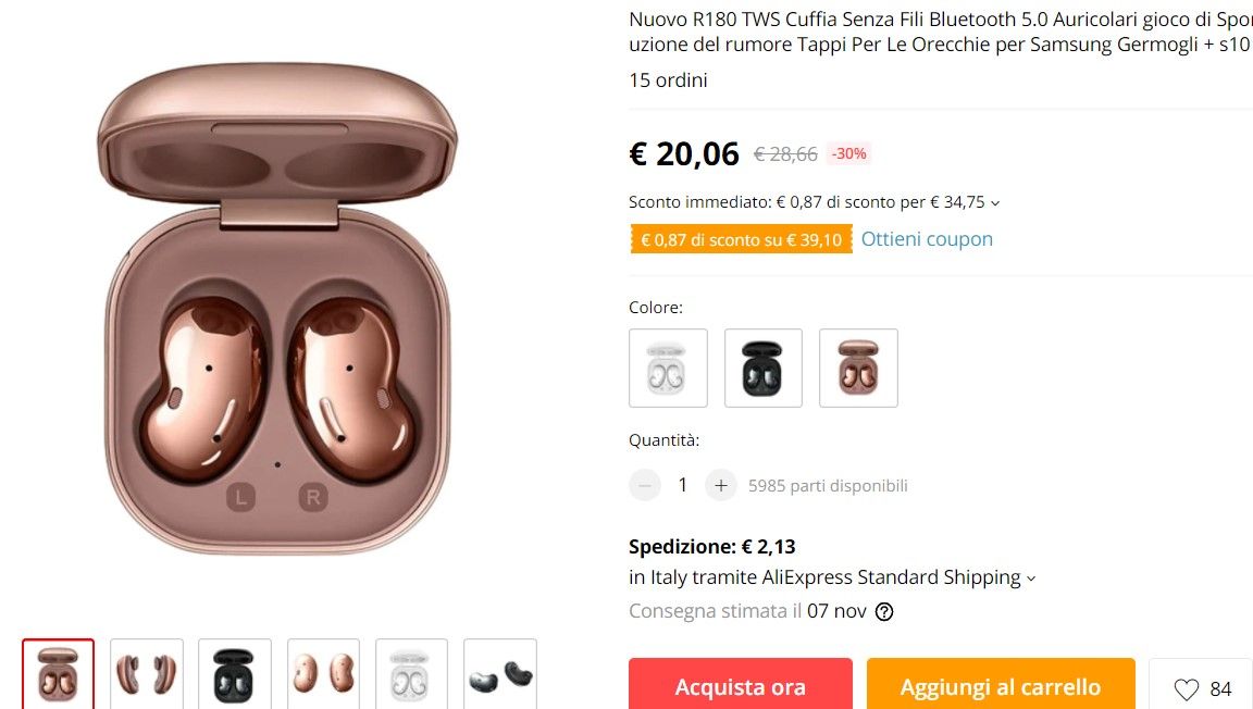 Cuffie Samsung Galaxy False