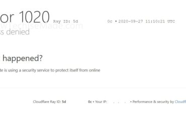 Error 1020 Access Denied