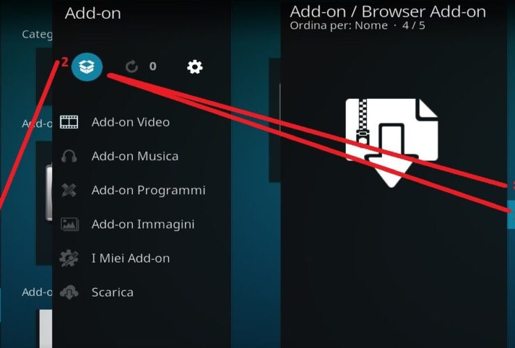 Installa Addons Kodi
