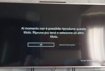 Netflix Samsung Al momento non è possibile riprodurre questo titolo. Riprova più tardi o seleziona un altro titolo