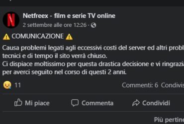 Netfreex Chiude