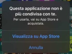 Questa Applicazione non è più condivisa con Te