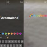 Scrivere Arcobaleno WhatsApp