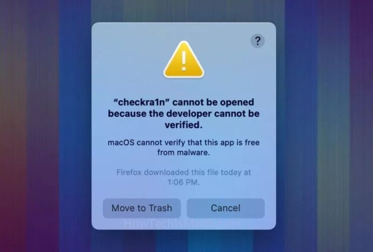 macOS cannot verify that this app is free from malware