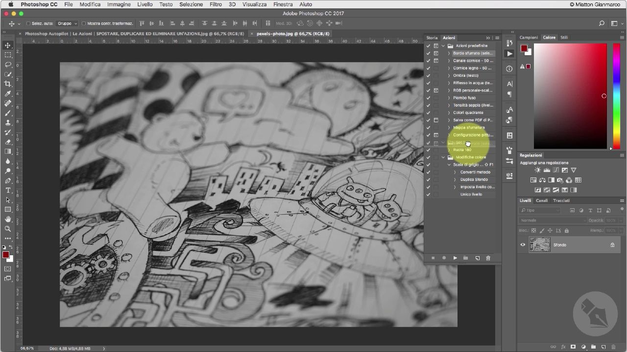 Spostare Azione Adobe