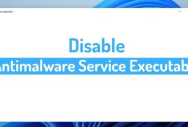 Disable Antimalware Service Windows
