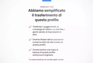 Netflix Trasferimento Profilo