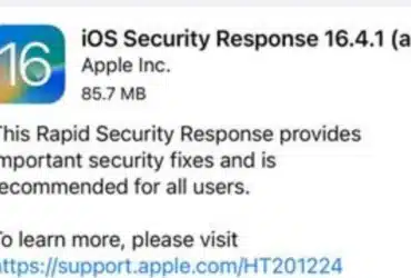 Apple Security Response Update
