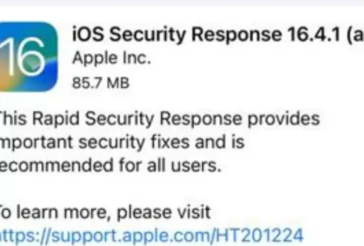 Apple Security Response Update