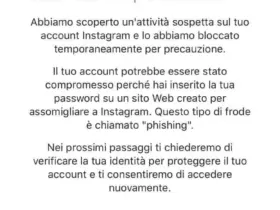 Account Bloccato Instagram