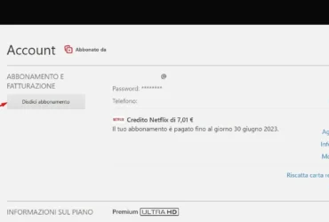 Cancellare Account Netflix Pulsante