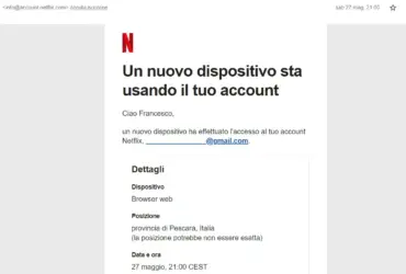 Posizione Condivisione Account Netflix