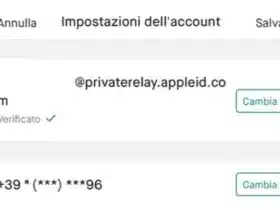 Accesso con Apple ID PrivateRelay.AppleId.com