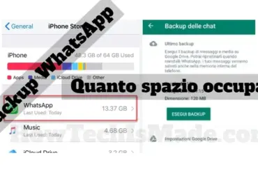 Spazio Backup WhatsApp