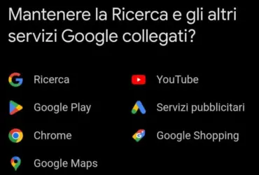 Mantenere la Ricerca e gli altri servizi Google collegati