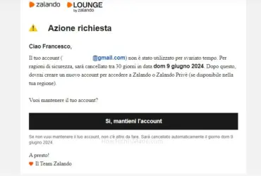 Zalando Cancellazione Account