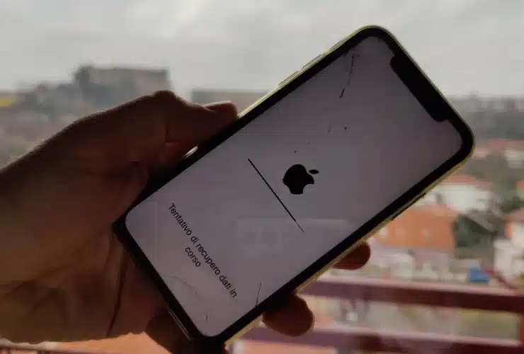iPhone Tentativo di recupero dati in corso
