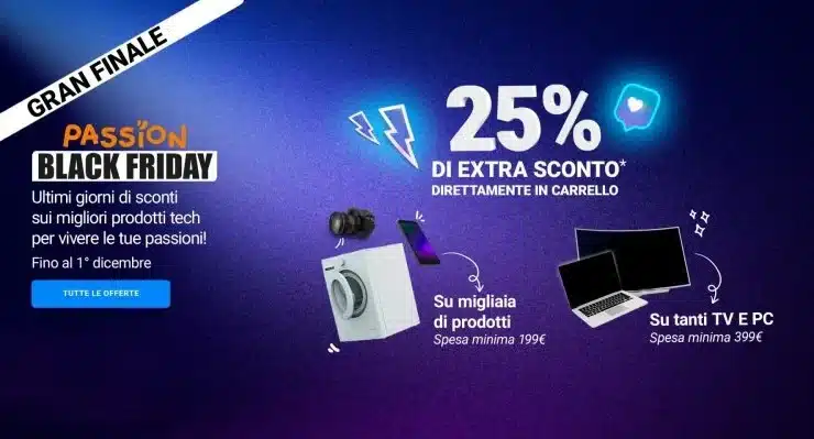 Unieuro Black Friday 2024 Pazzesco -25%