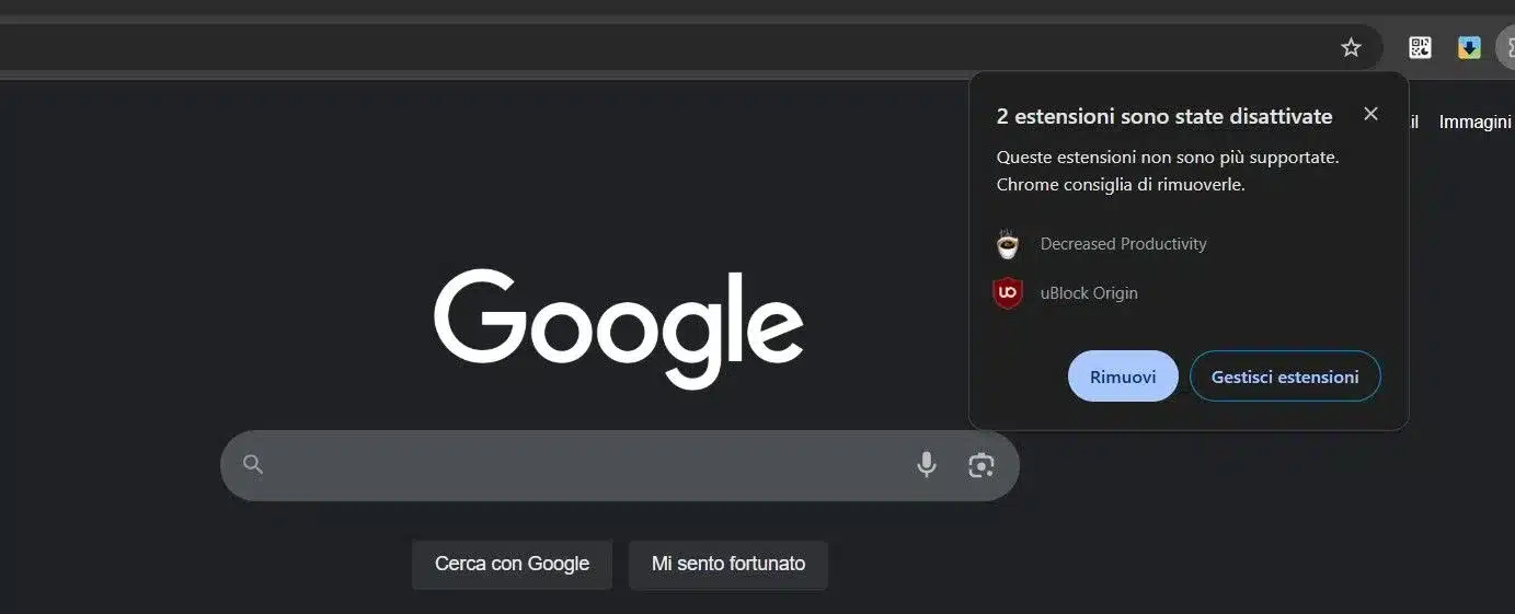 uBlock Origin Non Funziona Chrome