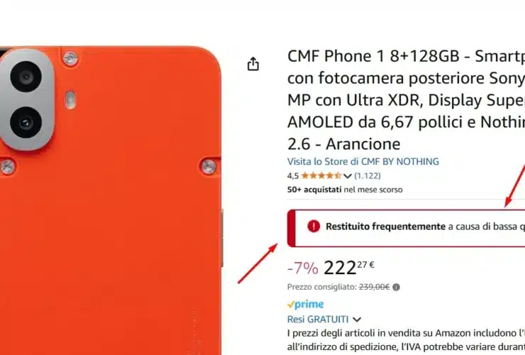 Amazon Avviso Troppe Restituzioni