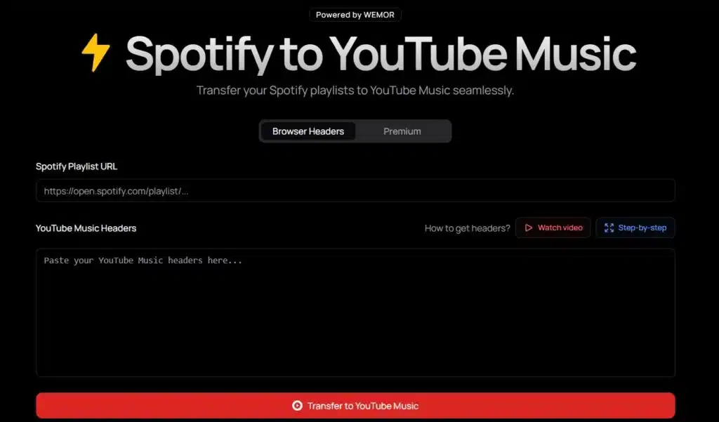 Spotify to YouTube Music