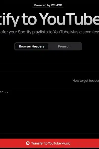 Spotify to YouTube Music