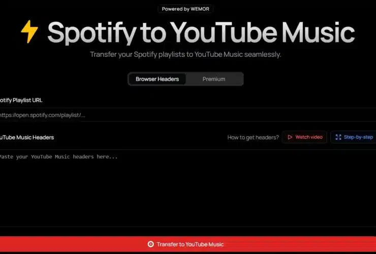 Spotify to YouTube Music