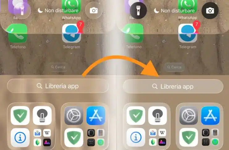 Disattivare Liquid Glass iOS