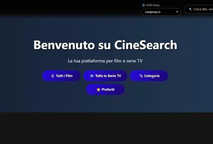CineSearch Home Page