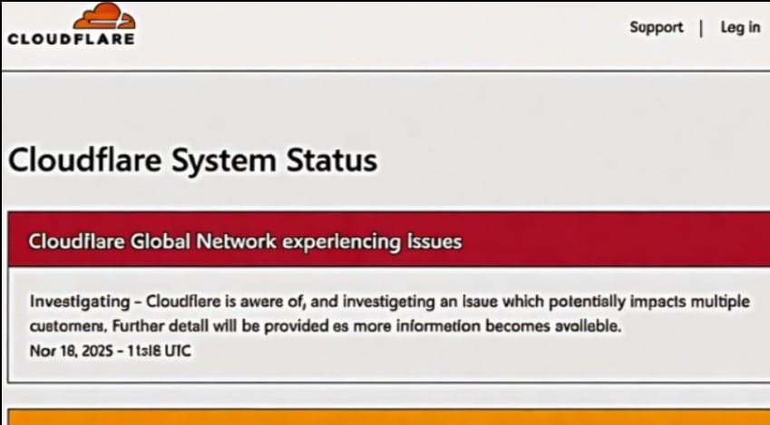 Cloudflare Down 18.11
