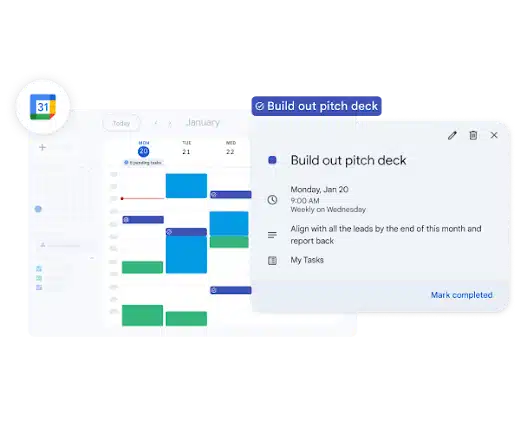 Google Calendar e Task