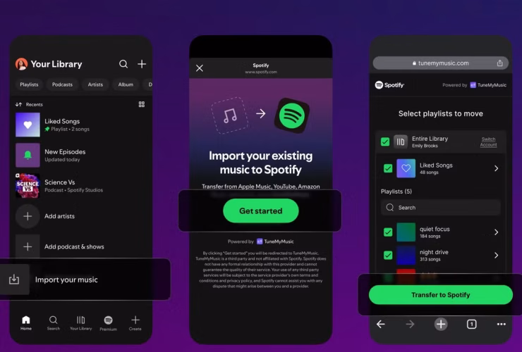 Spotify TuneMyMusic