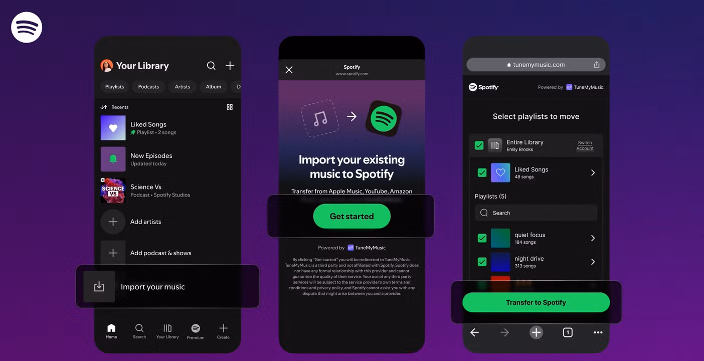 Spotify TuneMyMusic