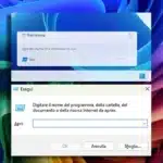 Nuova Finestra Esegui Run Windows 11