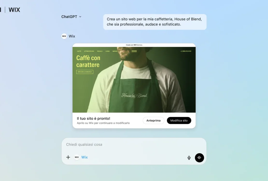 WIX ChatGPT