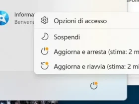 Aggiorna e Arresta Windows 11