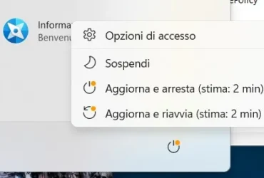 Aggiorna e Arresta Windows 11