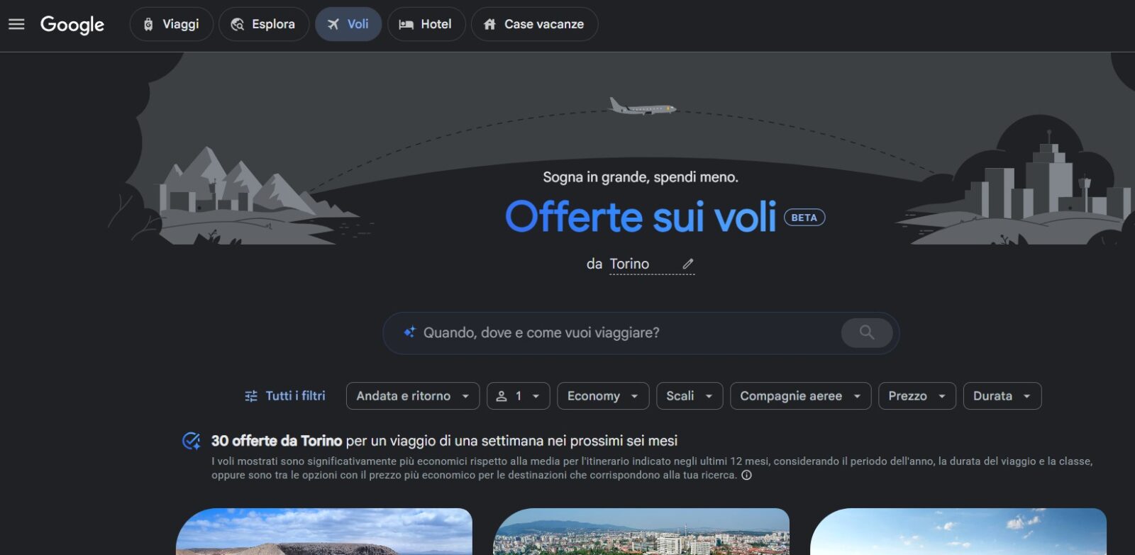 Google Flight Deals AI