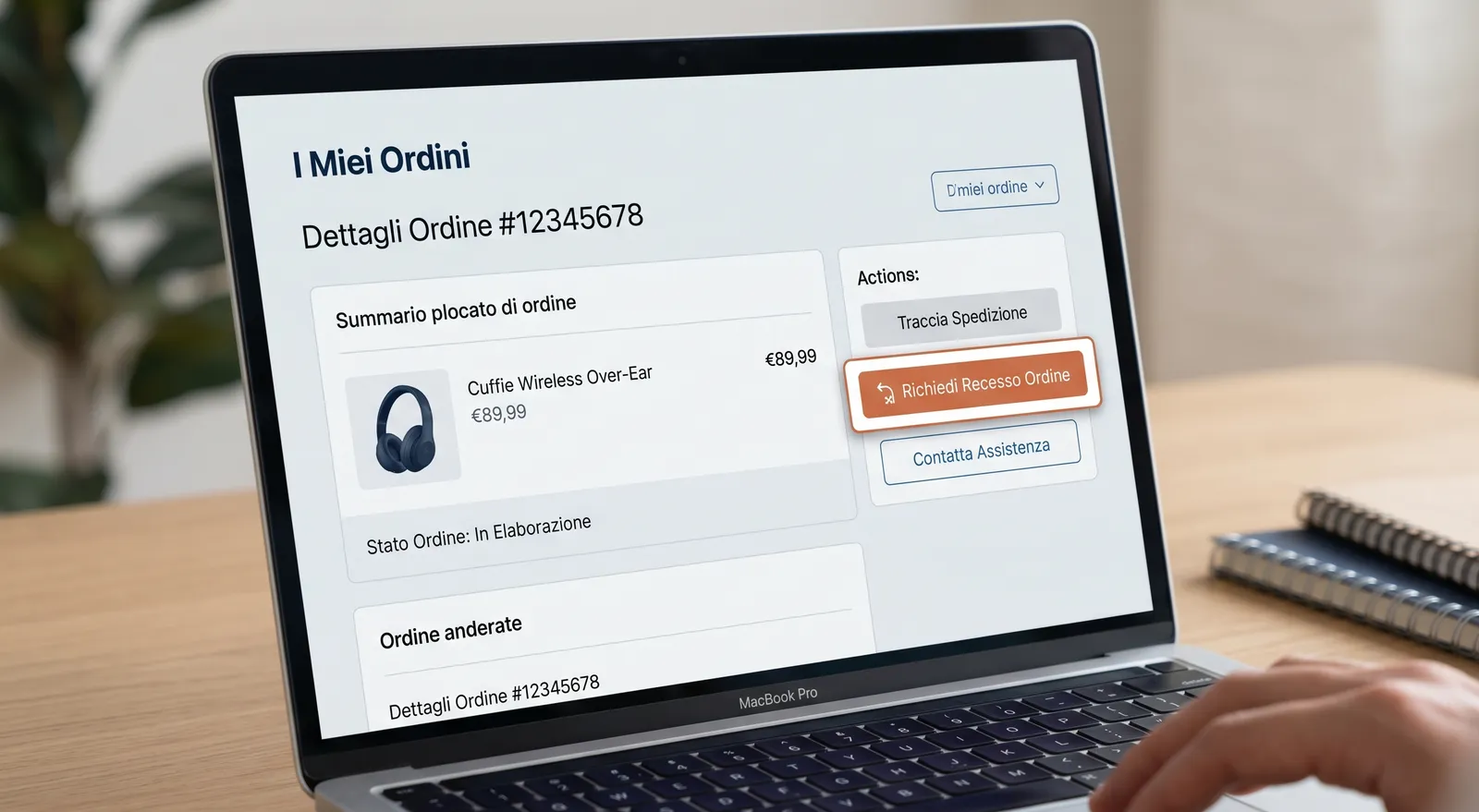 Pulsate Recesso Ordine Online