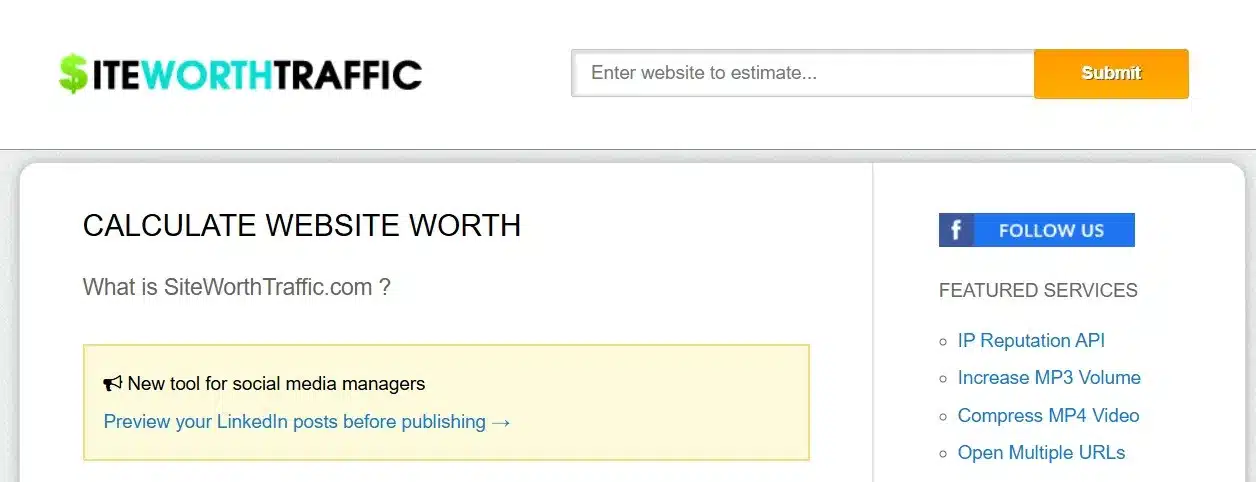 Site Worth Traffic