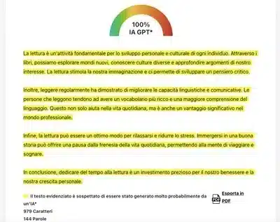 Siti Capire Testo fatto con AI