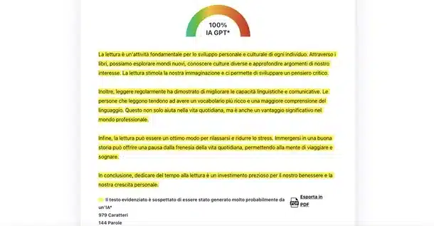 Siti Capire Testo fatto con AI